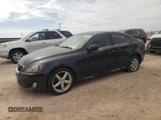 2007 Lexus IS 250 with VIN JTHCK262572014050, listed as a Copart auction lot 45204775 with 0 mi miles and Clean Title. Bid and sale history available at carsss.com. Image 1.