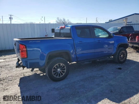 2020 Chevrolet Colorado 4WD ZR2 with VIN 1GCGTEEN6L1133626, listed as a Copart auction lot 50970555 with 67,034 mi miles and Salvage title. Bid and sale history available at DreamBid. Image 3.