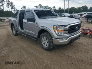 2021 Ford F-150 XL with VIN 1FTFW1E58MFA71291, listed as a Copart auction lot 57894045 with 78,892 mi miles and Salvage title. Bid and sale history available at DreamBid. Image 4.