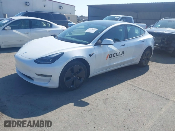 2022 Tesla Model 3 with VIN 5YJ3E1EA2NF245817, listed as a IAAI auction lot 41976493 with 32,710 mi miles and . Bid and sale history available at DreamBid. Image 18.