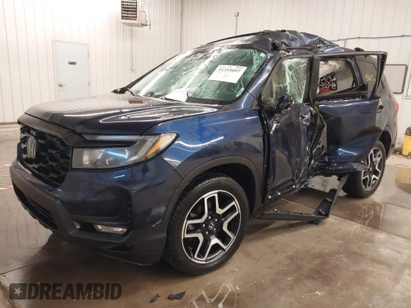 2022 Honda Passport Elite z VIN 5FNYF8H05NB013145, wystawiony jako IAAI lot #41355097 z przebiegiem 45 615 mil mil oraz . Historia ofert i sprzedaży dostępna na DreamBid. Obrazek 2.