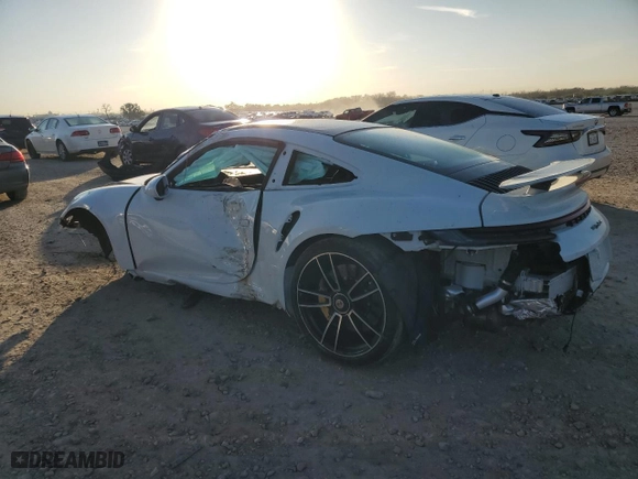 2021 Porsche 911 Turbo S with VIN WP0AD2A92MS257561, listed as a Copart auction lot 85514934 with 0 mi miles and Salvage Title. Bid and sale history available at carsss.com. Image 2.