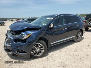2020 Infiniti QX60 Luxe with VIN 5N1DL0MNXLC511342, listed as a Copart auction lot 56343925 with 81,962 mi miles and Salvage title. Bid and sale history available at DreamBid. Image 1.
