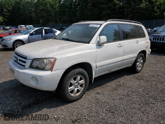 2001 Toyota Highlander with VIN JTEGF21A910026691, listed as a Copart auction lot 61681215 with 275,416 mi miles and Clean title. Bid and sale history available at DreamBid. Image 1.