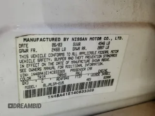 2004 Nissan Maxima SE with VIN 1N4BA41E14C833369, listed as a Copart auction lot 76778474 with 158,045 mi miles and Salvage Title. Bid and sale history available at carsss.com. Image 12.