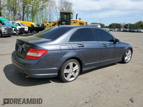2011 Mercedes-Benz C 300 Sport with VIN WDDGF8BB9BR165933, listed as a Copart auction lot 55478725 with 135,734 mi miles and Salvage title. Bid and sale history available at DreamBid. Image 3.