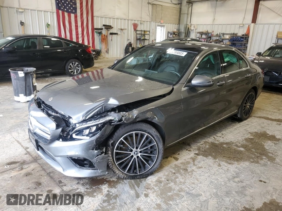 2021 Mercedes-Benz C 300 with VIN W1KWF8EB8MR605571, listed as a Copart auction lot 55289805 with 41,529 mi miles and Salvage title. Bid and sale history available at DreamBid. Image 1.