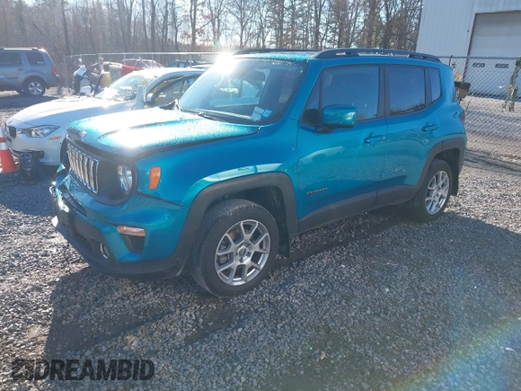 2020 Jeep Renegade Latitude with VIN ZACNJBBB7LPM01215, listed as a IAAI auction lot 41958969 with 61,167 mi miles and . Bid and sale history available at DreamBid. Image 2.