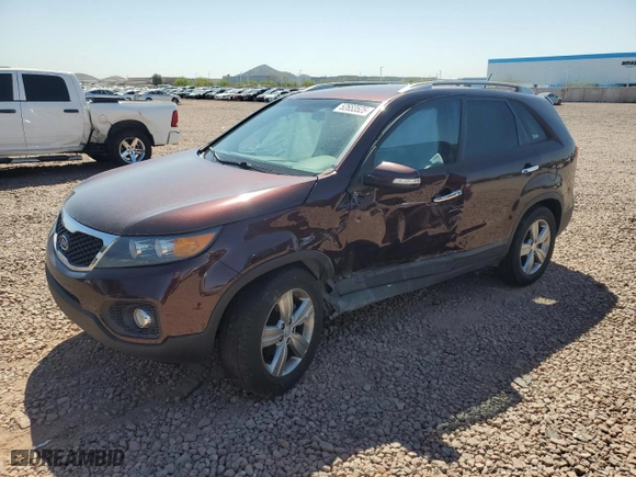 2013 Kia Sorento EX with VIN 5XYKU3A60DG322297, listed as a Copart auction lot 52653525 with 0 mi miles and Salvage Title. Bid and sale history available at carsss.com. Image 1.