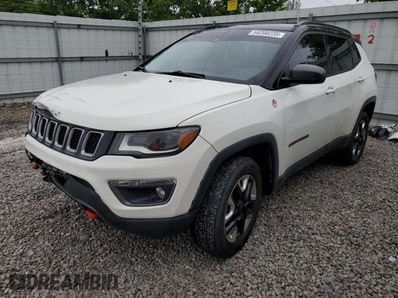 2017 Jeep Compass Trailhawk with VIN 3C4NJDDB2HT646693, listed as a Copart auction lot 58200235 with 62,765 mi miles and Salvage title. Bid and sale history available at DreamBid. Image 1.