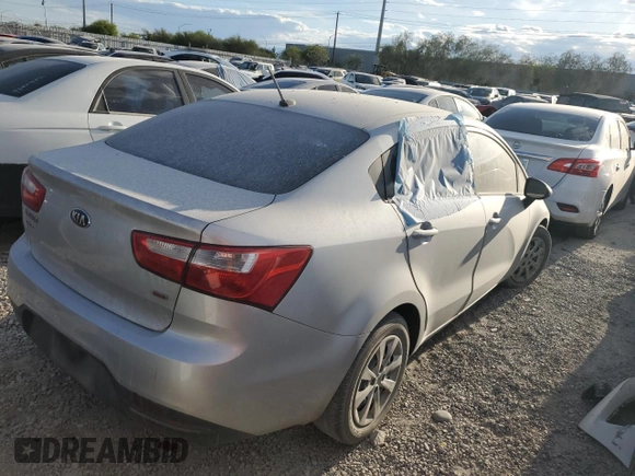 2015 Kia Rio LX with VIN KNADM4A3XF6436038, listed as a Copart auction lot 85834574 with 66,085 mi miles and Salvage Title. Bid and sale history available at carsss.com. Image 3.