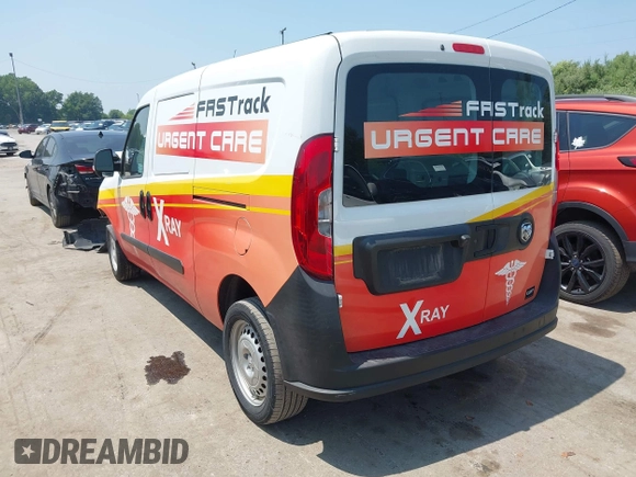 2018 Ram ProMaster City Passenger with VIN ZFBERFAB3J6H37390, listed as a IAAI auction lot 42705557 with 54,254 mi miles and . Bid and sale history available at DreamBid. Image 3.