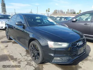 2015 Audi A4 Premium with VIN WAUBFAFLXFN000532, listed as a IAAI auction lot 41593806 with 99,565 mi miles. Bid and sale history available at carsss.com. Image 1.