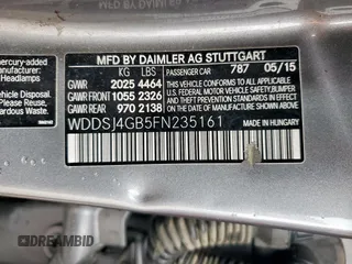 2015 Mercedes-Benz CLA 250 with VIN WDDSJ4GB5FN235161, listed as a Copart auction lot 52784595 with 120,495 mi miles and Clean Title. Bid and sale history available at DreamBid. Image 12.