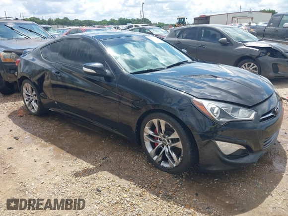 2014 Hyundai Genesis Coupe Ultimate with VIN KMHHU6KJ1EU120076, listed as a IAAI auction lot 42373762 with 100,537 mi miles and . Bid and sale history available at DreamBid. Image 1.