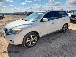 2014 Nissan Pathfinder Platinum with VIN 5N1AR2MN9EC729000, listed as a Copart auction lot 63652295 with 137,056 mi miles and Clean title. Bid and sale history available at DreamBid. Image 1.