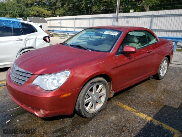 2008 Chrysler Sebring Touring with VIN 1C3LC55R78N300291, listed as a Copart auction lot 74953104 with 73,033 mi miles and Salvage Title. Bid and sale history available at carsss.com. Image 1.