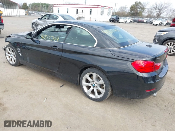 2015 BMW 4 Series 435i with VIN WBA3T3C51FP939555, listed as a IAAI auction lot 41815749 with 57,480 mi miles and . Bid and sale history available at carsss.com. Image 3.
