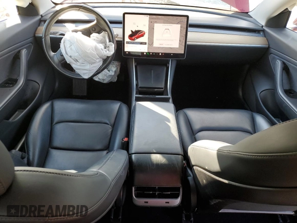 2019 Tesla Model 3 Long Range with VIN 5YJ3E1EB8KF389649, listed as a Copart auction lot 43921645 with 46,818 mi miles and Salvage Title. Bid and sale history available at carsss.com. Image 8.