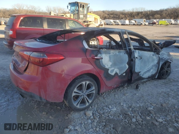 2016 Kia Forte EX with VIN KNAFX4A82G5575681, listed as a Copart auction lot 42781125 with Not Provided miles and Salvage Title. Bid and sale history available at carsss.com. Image 3.