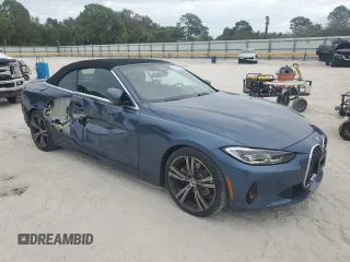 2021 BMW 4 Series 430i with VIN WBA23AT09MCG81555, listed as a Copart auction lot 81284974 with 18,219 mi miles and Salvage title. Bid and sale history available at DreamBid. Image 4.