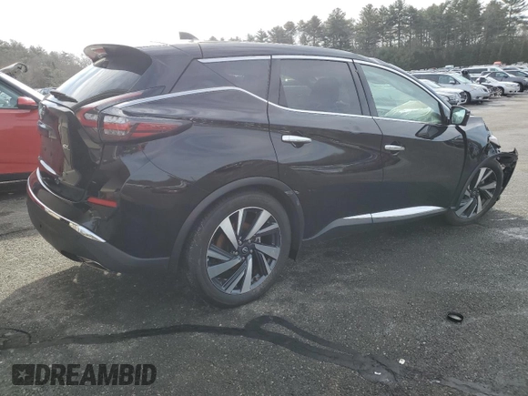 2023 Nissan Murano SL with VIN 5N1AZ2CJ4PC124965, listed as a Copart auction lot 46850145 with 51,672 mi miles and Non Repairable. Bid and sale history available at DreamBid. Image 3.