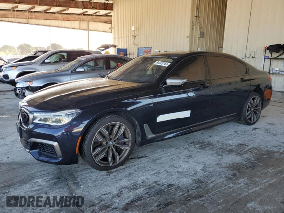2019 BMW 7 Series M760i xDrive with VIN WBA7H6C55KG614986, listed as a Copart auction lot 84023164 with 59,222 mi miles and Non Repairable. Bid and sale history available at carsss.com. Image 1.