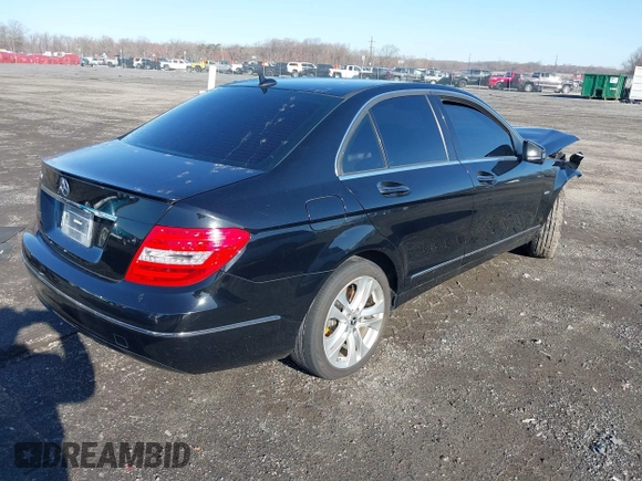 2012 Mercedes-Benz C-Class C 250 Sport with VIN WDDGF4HBXCA602662, listed as a IAAI auction lot 41811448 with 191,380 mi miles. Bid and sale history available at carsss.com. Image 4.
