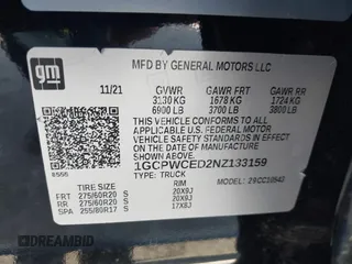 2022 Chevrolet Silverado 1500 LT with VIN 1GCPWCED2NZ133159, listed as a IAAI auction lot 41835831 with 87,722 mi miles and . Bid and sale history available at DreamBid. Image 9.