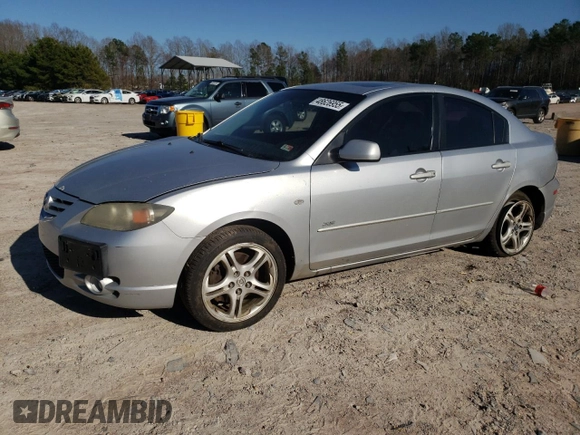 2005 Mazda 3 s with VIN JM1BK323451250774, listed as a Copart auction lot 48626955 with 241,870 mi miles and Salvage Title. Bid and sale history available at carsss.com. Image 1.