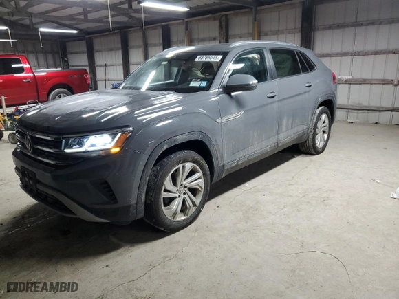 2021 Volkswagen Atlas Cross Sport 3.6L V6 SEL with VIN 1V2BE2CA8MC206597, listed as a Copart auction lot 88786045 with 73,288 mi miles and Salvage Title. Bid and sale history available at carsss.com. Image 1.