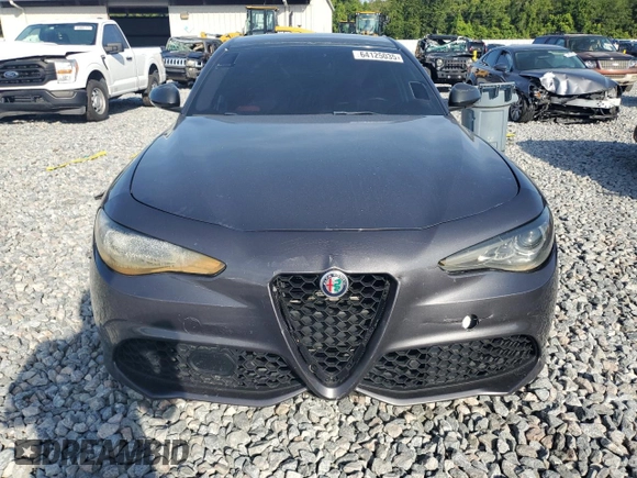 2018 Alfa Romeo Giulia Ti Sport with VIN ZARFAECN2J7597825, listed as a Copart auction lot 64125035 with 92,565 mi miles and Clean title. Bid and sale history available at DreamBid. Image 5.