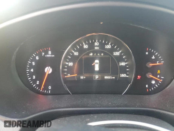 2018 Kia Sorento EX with VIN 5XYPH4A13JG367380, listed as a Copart auction lot 82718424 with 89,221 mi miles and Salvage title. Bid and sale history available at DreamBid. Image 9.