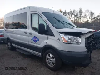2019 Ford Transit Passenger XL with VIN 1FBAX2CM6KKA99672, listed as a IAAI auction lot 41003698 with 73,096 mi miles. Bid and sale history available at carsss.com. Image 1.