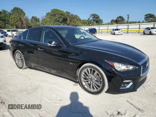 2018 Infiniti Q50 Sport with VIN JN1EV7AP4JM350319, listed as a Copart auction lot 43225935 with 97,332 mi miles and Salvage Title. Bid and sale history available at carsss.com. Image 4.