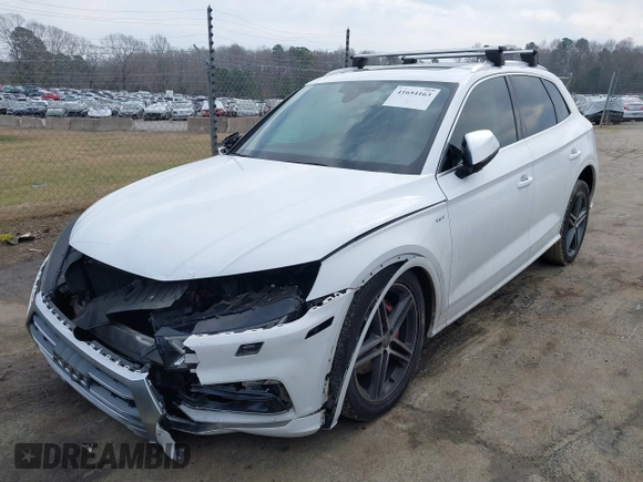 2018 Audi SQ5 Prestige with VIN WA1C4AFYXJ2098314, listed as a IAAI auction lot 41654163 with 62,503 mi miles and . Bid and sale history available at DreamBid. Image 2.