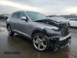 2024 Genesis GV80 z VIN KMUHCESC2RU183192, wystawiony jako Copart lot #52882755 z przebiegiem 14 316 mil mil oraz Szkody całkowita. Historia ofert i sprzedaży dostępna na DreamBid. Obrazek 4.