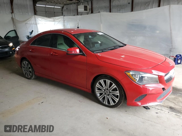 2018 Mercedes-Benz CLA with VIN WDDSJ4EB5JN588110, listed as a Copart auction lot 55221985 with 37,070 mi miles and Non Repairable. Bid and sale history available at carsss.com. Image 4.