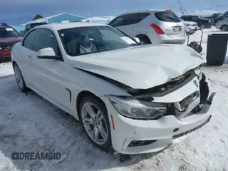 2016 BMW 4 Series 435i xDrive with VIN WBA3T7C52G5A37374, listed as a IAAI auction lot 41583597 with Not Provided miles and . Bid and sale history available at carsss.com. Image 1.