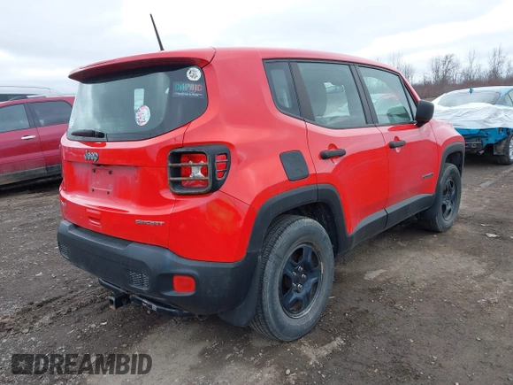 2018 Jeep Renegade Sport with VIN ZACCJBAHXJPH26826, listed as a IAAI auction lot 41784702 with 65,621 mi miles and . Bid and sale history available at DreamBid. Image 4.
