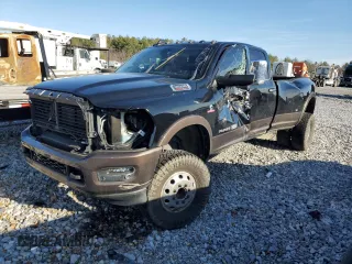 2021 Ram 3500 Longhorn with VIN 3C63RRKL0MG703041, listed as a Copart auction lot 42594675 with 47,807 mi miles and Salvage Title. Bid and sale history available at carsss.com. Image 1.