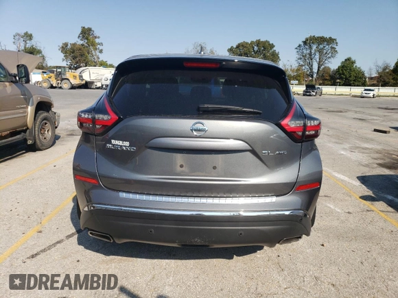 2021 Nissan Murano SL with VIN 5N1AZ2CS1MC119145, listed as a Copart auction lot 74582414 with 26,217 mi miles and Salvage Title. Bid and sale history available at DreamBid. Image 6.