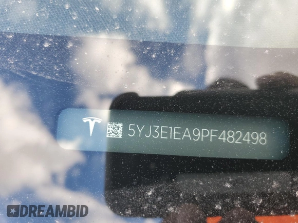 2023 Tesla Model 3 с VIN 5YJ3E1EA9PF482498, выставлен на аукционе Copart как лот 48426165 с пробегом Не указан миль и Списание • Salvage title. История ставок и продаж доступна на DreamBid. Изображение 12.