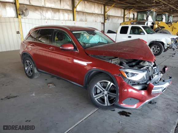 2017 Mercedes-Benz GLC with VIN WDC0G4JB7HF114342, listed as a Copart auction lot 77095044 with 0 mi miles and Salvage Title. Bid and sale history available at carsss.com. Image 4.