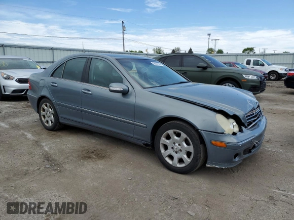 2006 Mercedes-Benz C 280 Luxury with VIN WDBRF92H06F774525, listed as a Copart auction lot 56531665 with 20,148 mi miles and Salvage title. Bid and sale history available at DreamBid. Image 4.