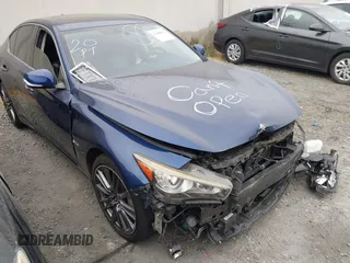 2016 Infiniti Q50 Red Sport 400 with VIN JN1FV7AR8GM450292, listed as a IAAI auction lot 42486834 with Not provided miles and . Bid and sale history available at DreamBid. Image 1.