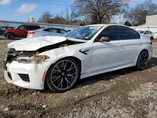 2020 BMW M5 Competition with VIN WBSJF0C08LB449068, listed as a Copart auction lot 86989984 with 0 mi miles and Salvage Title. Bid and sale history available at carsss.com. Image 1.
