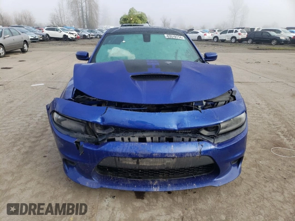 2021 Dodge Charger Scat Pack with VIN 2C3CDXGJ4MH570369, listed as a Copart auction lot 83519714 with 81,261 mi miles and Salvage Title. Bid and sale history available at DreamBid. Image 5.