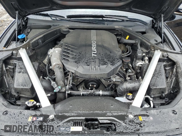 2022 Genesis G70 3.3T with VIN KMTG54TE9NU098610, listed as a Copart auction lot 59743295 with 42,025 mi miles and Salvage title. Bid and sale history available at DreamBid. Image 11.