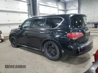 2011 Infiniti QX56 7-passenger with VIN JN8AZ2NE4B9000970, listed as a Copart auction lot 79907174 with 215,410 mi miles and Salvage Title. Bid and sale history available at carsss.com. Image 2.